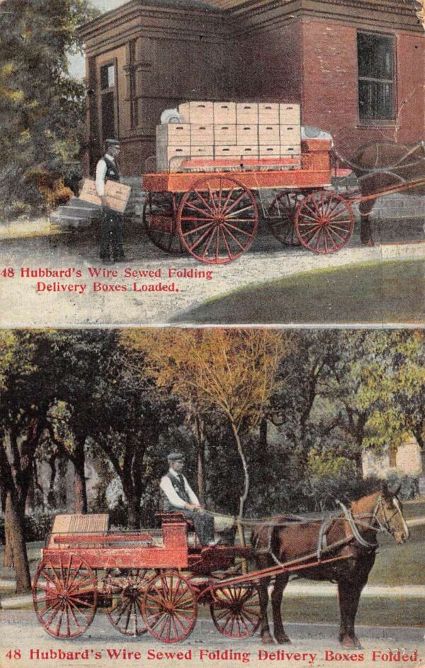 Minneapolis Minnesota Hubbards Wire Delivery Boxes Ad Vintage Postcard AA81554
