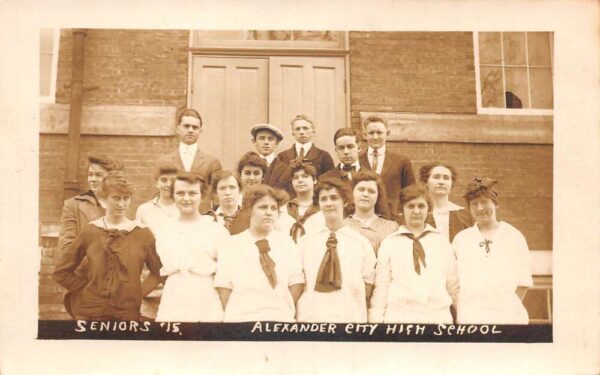 Alexander City High School Senior Class Real Photo Vintage Postcard AA81558