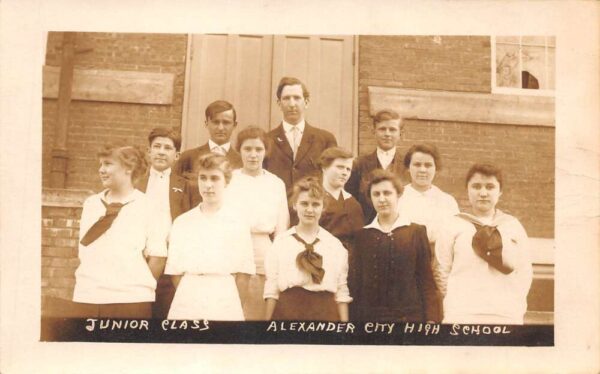Alexander City High School Junior Class Real Photo Vintage Postcard AA81559