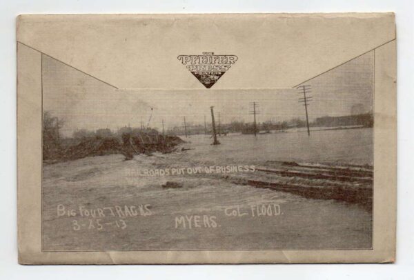Columbus Ohio 1913 Flood Disaster Views Vintage Postcard Folder AA81566 - Image 2