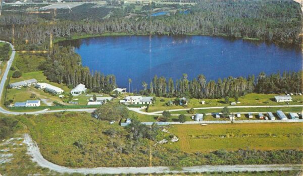Suwannee Delta Florida Panacea Lake C Aerial View Vintage Postcard AA81571