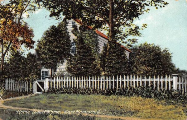 Long Island New York Home Sweet Home, East Hampton, Vintage Postcard U17474