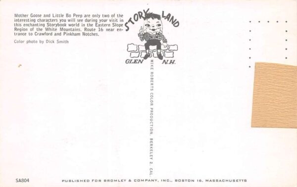 Glen New Hampshire Mother Goose & Little Bo Peep, Story Land, PC U17476 - Image 2