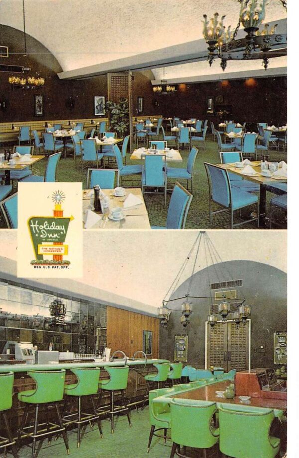 Hobbs New Mexico Holiday Inn, Multi-View Chrome, Vintage Postcard U17483