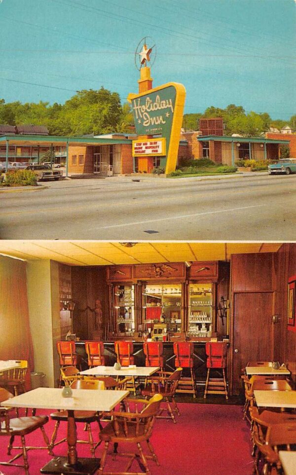 Macon Georgia Holiday Inn, Multi-View Chrome, Vintage Postcard U17488
