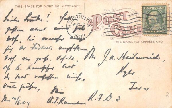 Houston Texas Fannin Street Looking South Vintage Postcard AA81633 - Image 2