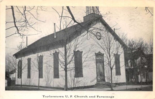 Taylorstown Pennsylvania UP Church and Parsonage Vintage Postcard AA81643