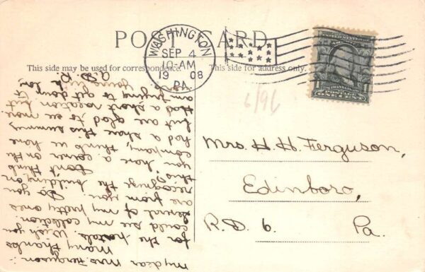 Taylorstown Pennsylvania UP Church and Parsonage Vintage Postcard AA81643 - Image 2