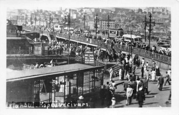 Istanbul Constantinople Turkey Kopru Bosphorus Bridge Real Photo Non PC AA81652
