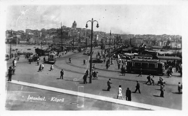 Istanbul Constantinople Turkey Kopru Bosphorus Bridge Scenic View RPPC AA81653