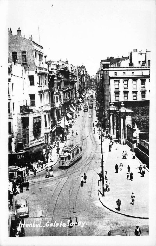 Istanbul Constantinople Turkey Busy Street Scene Real Photo Postcard AA81654