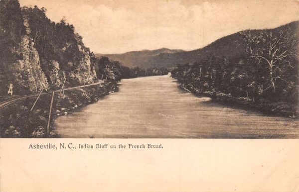 Asheville North Carolina Indian Bluff on the French Broad Postcard AA81655