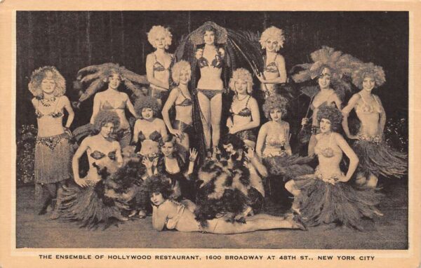 New York City New York The Ensemble, Hollywood Restaurant, Vintage PC U17584