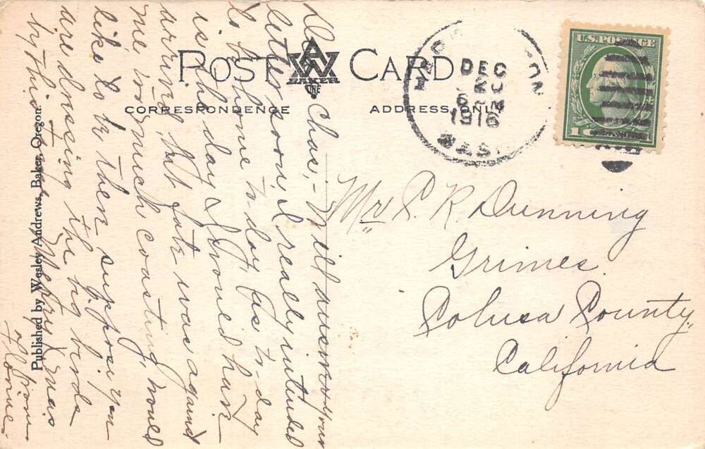 Prescott Washington Northern Pacific RR Bridge Christmas New Year PC AA85301 - Image 2