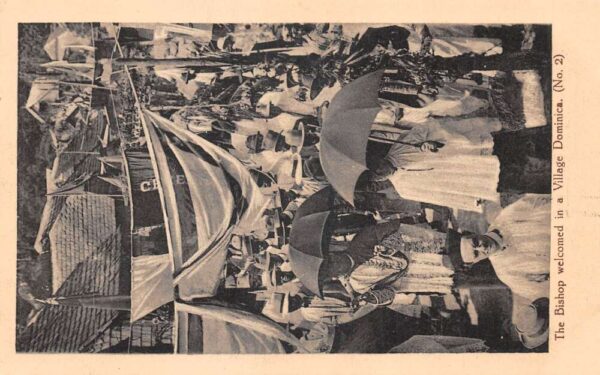 Dominica The Bishop Welcomed in Village Vintage Postcard AA85347
