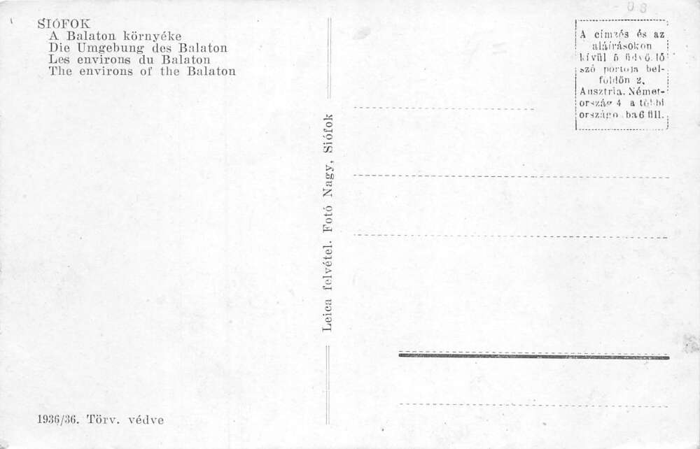 Siofok Hungary Lake Balaton Seaplane Taking Off and Map Postcard AA85367 - Image 2