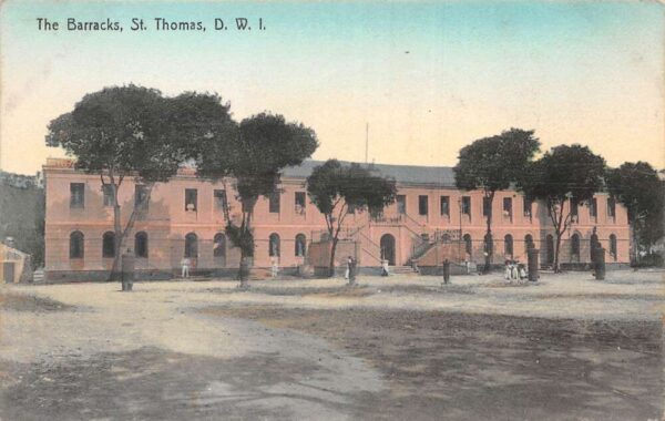 St Thomas Danish West Indies The Barracks Vintage Postcard AA85405