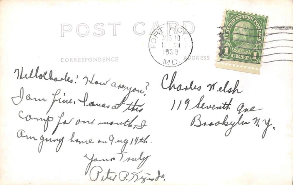 Fort Hoyle Missouri Guard at Entrance Real Photo Vintage Postcard AA85415 - Image 2