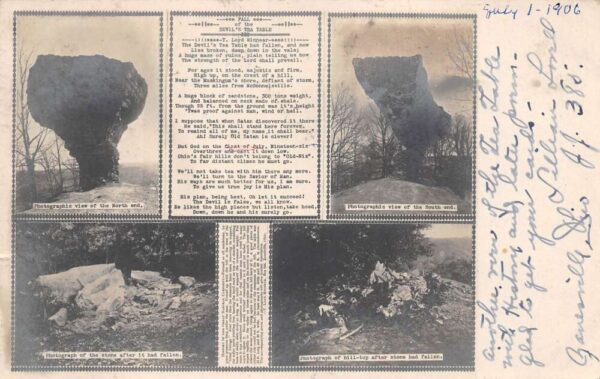 McConnelsville Ohio Fall of the Devil's Tea Table Real Photo Postcard AA85465