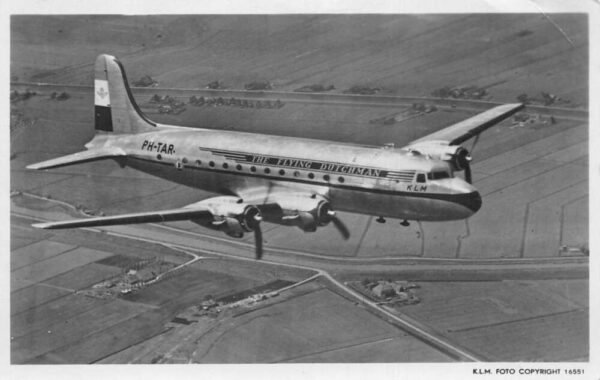 Royal Dutch Airlines The Royal Dutchman Airplane Real Photo Postcard AA85484