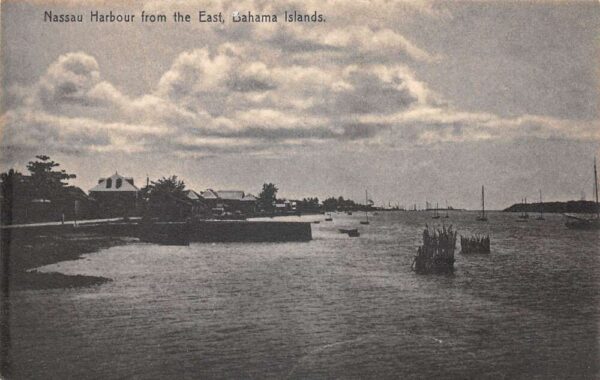 Nassau Bahamas Harbor View from the East Vintage Postcard AA85489