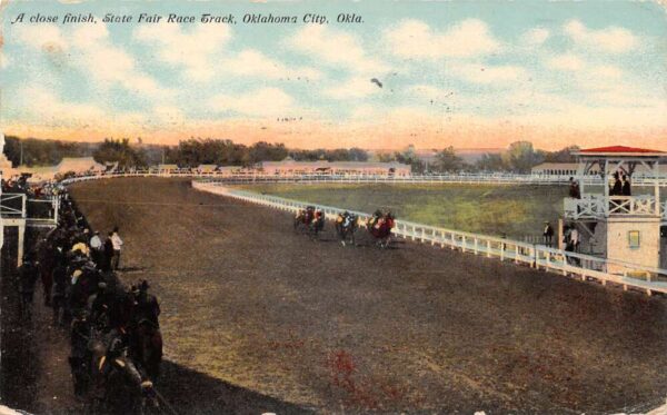 Oklahoma City Oklahoma State Fair Race Track Vintage Postcard AA85492
