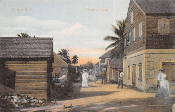 Nassau NP Bahamas Grants Town Street Scene Vintage Postcard AA85501