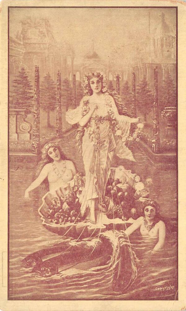 Alaska Yukon Pacific Allegorical Painting Muses Ladies Vintage Postcard AA85512
