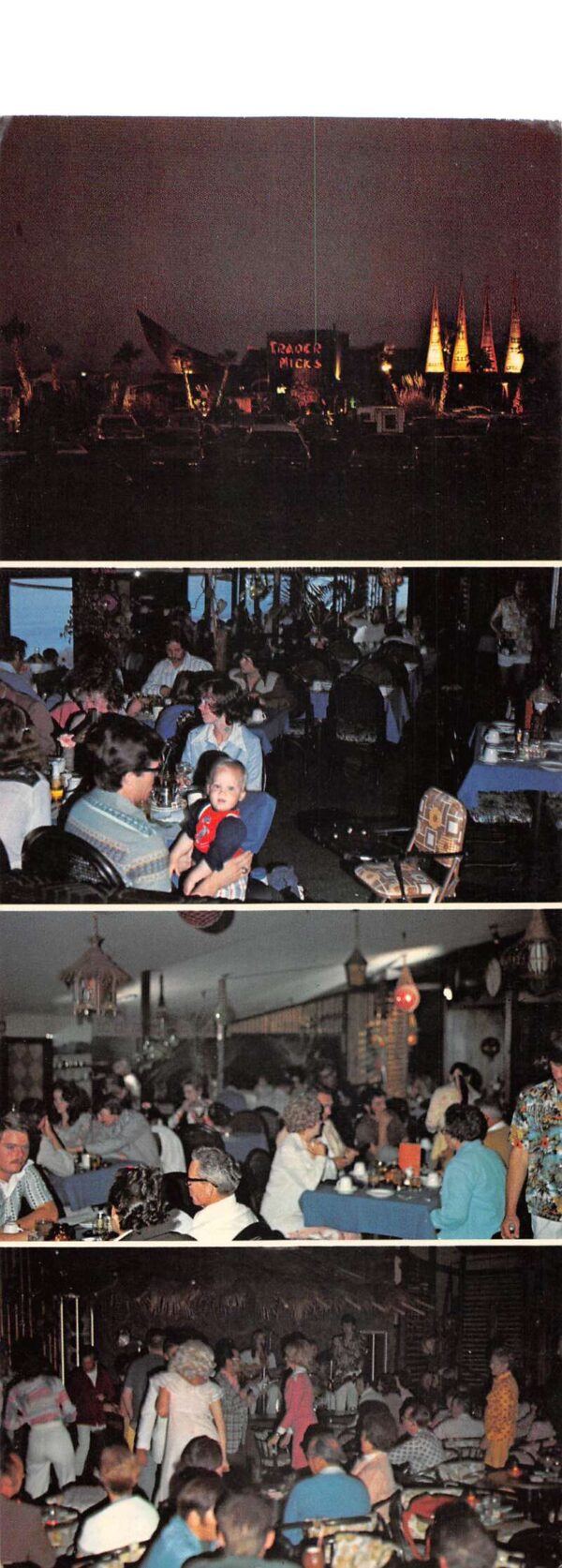 Pismo Beach California Trader Nicks at Kon Tiki Inn Extra Wide Postcard AA85519