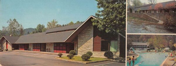 Gatlinburg Tennessee Twin Islands Motel Extra Wide Vintage Postcard AA85521