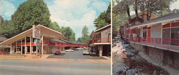 Gatlinburg Tennessee Zoder's Motel and Cottages Extra Wide Postcard AA85523