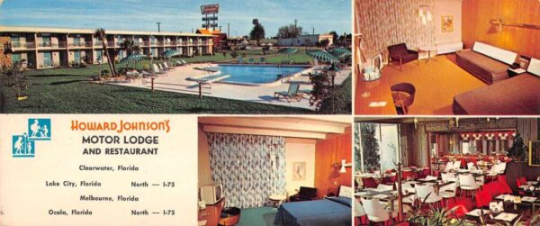 Clearwater Florida Howard Johnsons Motor Lodge Restaurant Extra Wide PC AA85525