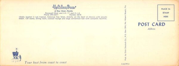 Key West Florida Holiday Inn Multiview Swimming Pool Extra Wide Postcard AA85533 - Image 2