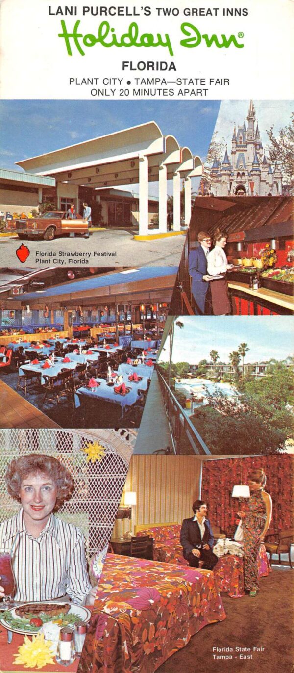 Plant City Florida Holiday Inn Multiview Extra Wide Vintage Postcard AA85535