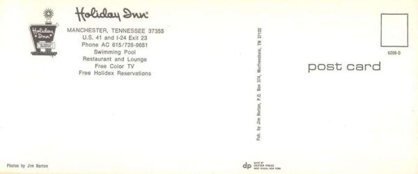 Manchester Tennessee Holiday Inn Multiview Swimming Pool Extra Wide PC AA85536 - Image 2