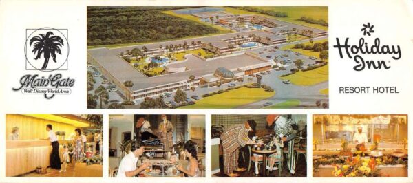 Kissimmee Florida Holiday Inn Multiview Extra Wide Vintage Postcard AA85539