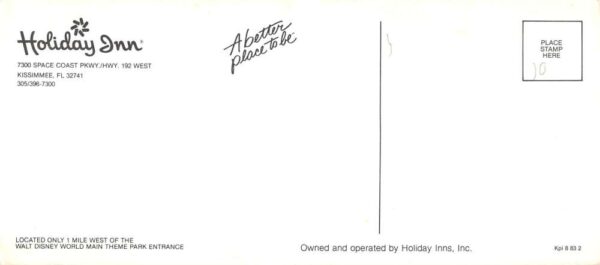 Kissimmee Florida Holiday Inn Multiview Disney World Area Extra Wide PC AA85540 - Image 2