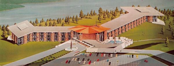 Canadian Oklahoma Arrowhead Lodge Extra Wide Vintage Postcard AA85545