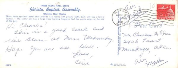 Glorieta New Mexico Glorieta Baptist Assembly Extra Wide Postcard AA85546 - Image 2