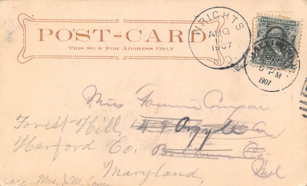 Cambridge Maryland Christ P.E. Church, Undivided Back, Vintage Postcard U19595 - Image 2