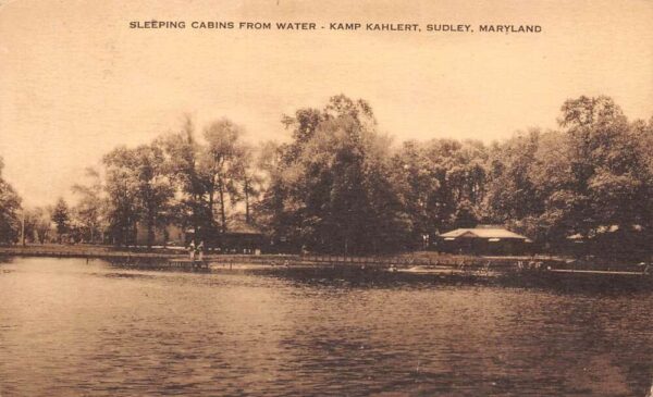Sudley Maryland Sleeping Cabins, Kamp Kahlert, Vintage Postcard U19603