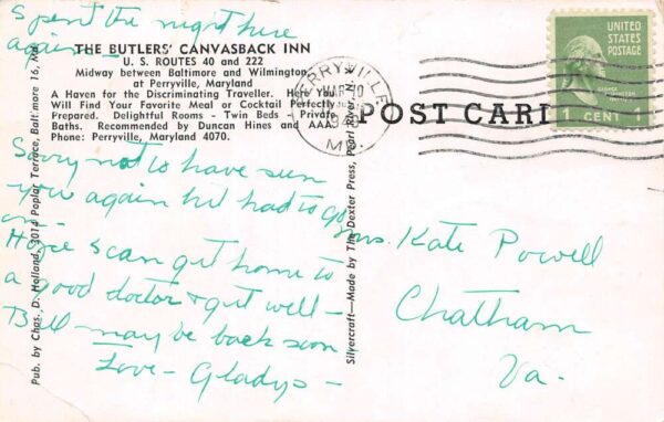 Perryville Maryland The Butlers' Canvasback Inn & Restaurant, PC U19610 - Image 2
