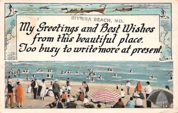 Riviera Beach Maryland Greetings & Best Wishes From Riviera Beach, PC U19614