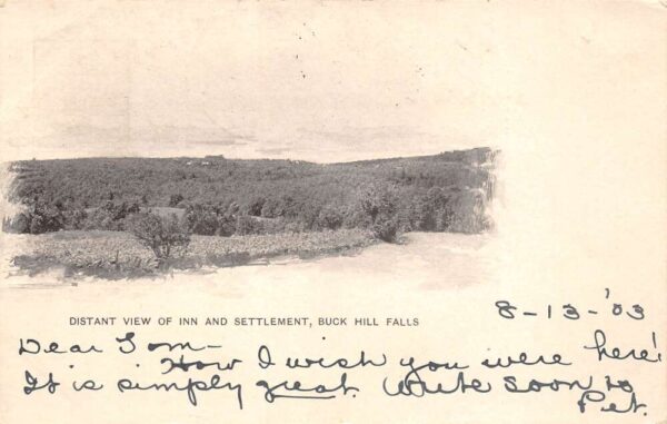 Buck Hill Falls Pennsylvania Distant View Of Inn and Settlement, PC U19802
