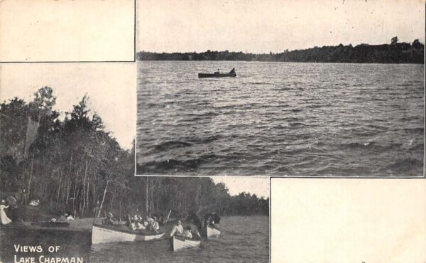 Scott Township Pennsylvania Views Of Lake Chapman, B/W Lithograph, PC U19805