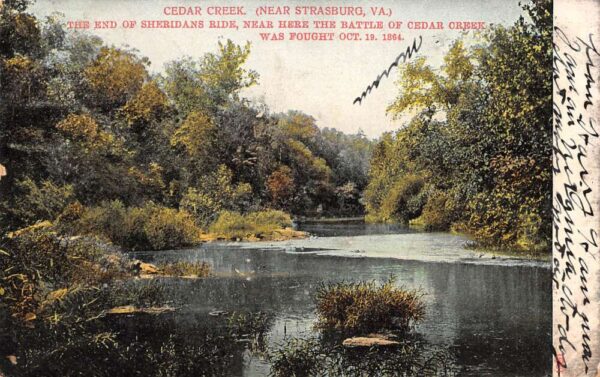Strasburg Virginia Cedar Creek, End Of Sheridan's Ride, Vintage Postcard U19810