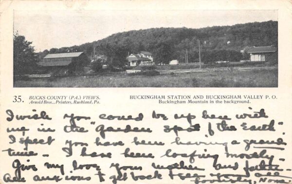 Buckingham Valley Pennsylvania Buckingham Station & Valley P.O., PC U19812
