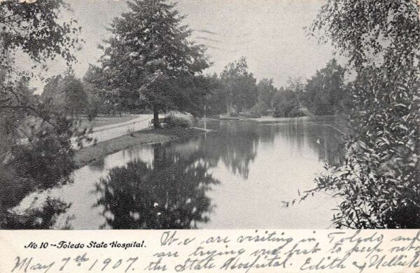 Toledo Ohio Toledo State Hospital, Undivided Back, Vintage Postcard U19819