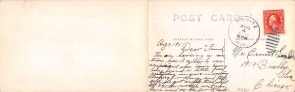 Lake Noquebay Wisconsin Ahle Bros Resort Bi-Fold Real Photo Postcard AA85733 - Image 2