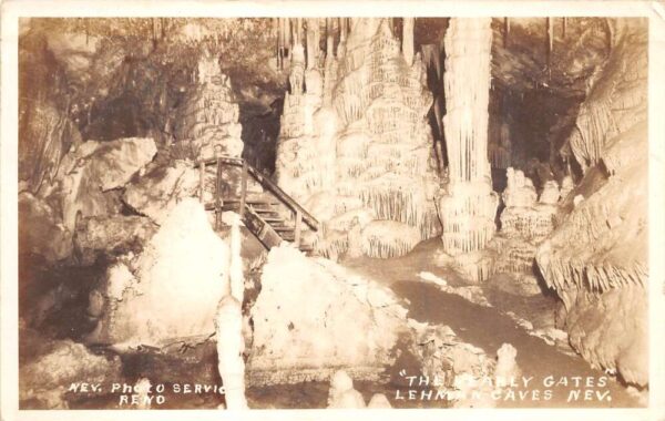 Lehman Caves Nevada The Pearly Gates Real Photo Vintage Postcard AA85734